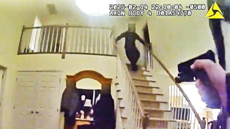 Wayne Police Officer Fires on Armed Man Charging Down Stairs with Two Swords